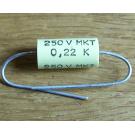 Kondensator 0,22 uF 250 V 10 % ( MKT )